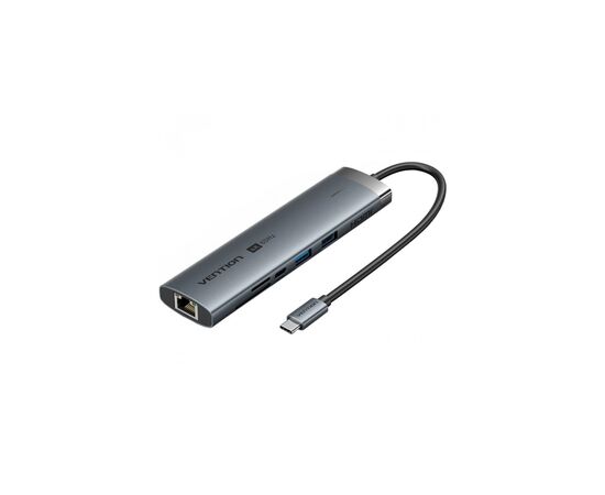 Концентратор VENTION USB-C 9-in-1 HDMI 60Hz + 2xUSB 3.0 + RJ45 + SD/TF + 3.5mm + PD 100W (TGVHB)