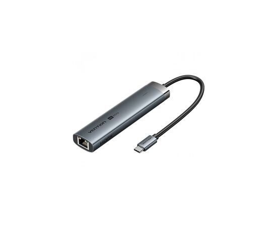 Концентратор VENTION USB-C 6-in-1 HDMI + 2xUSB 3.0 + RJ45 + PD 100W (TGNHB)