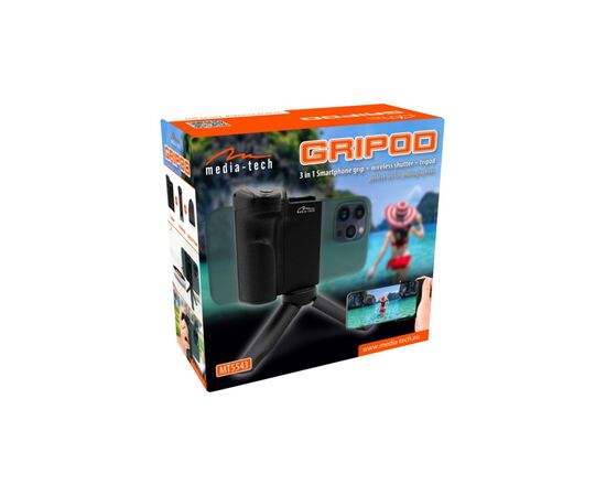 Штатив Media-Tech 3-in-1 Phone Tripod Stand with Bluetooth Remote Black (MT5543), изображение 9