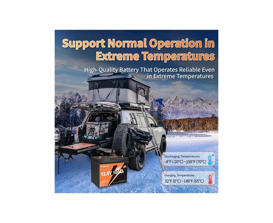 Батарея LiFePo4 YEAGULCH 12.8V 100Ah Mini (YEAGULCH-12,8V/100Ah Mini), изображение 3