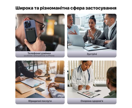 Цифровой диктофон Mobvoi TicNote with IA Shadow 64GB Black (NE-79), изображение 11