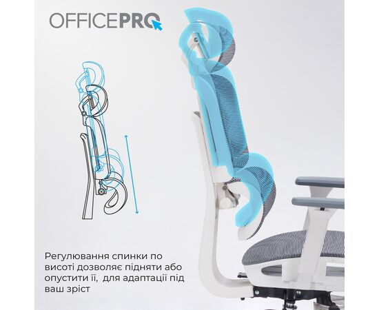 Офісне крісло OfficePro Skyline OC750-W-DG-DG (OC750-W-DG-DG), зображення 12