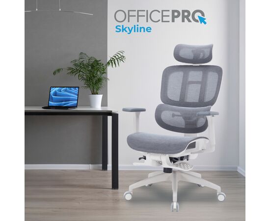 Офісне крісло OfficePro Skyline OC750-W-DG-DG (OC750-W-DG-DG), зображення 8