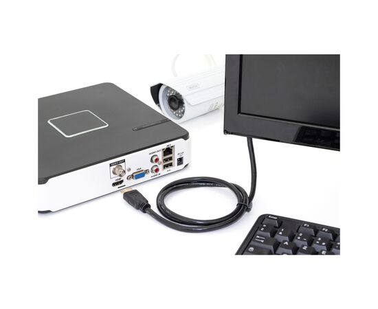 Кабель мультимедийный HDMI M to HDMI M 5.0m 4K60Hz Ethernet black Digitus (DK-330123-050-S), изображение 2