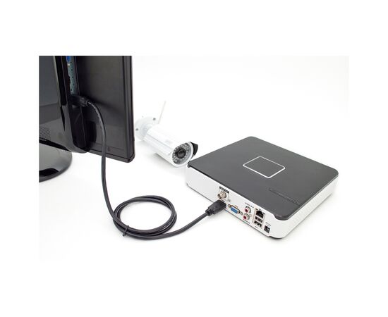 Кабель мультимедийный HDMI M to HDMI M 5.0m 4K60Hz Ethernet black Digitus (DK-330123-050-S), изображение 3