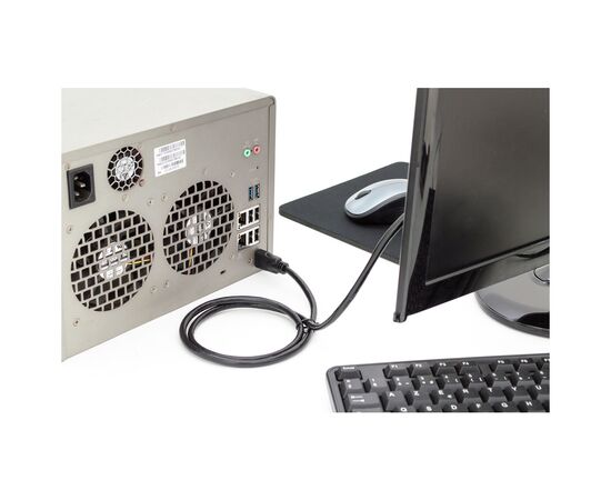 Кабель мультимедийный HDMI M to HDMI M 5.0m 4K60Hz Ethernet black Digitus (DK-330123-050-S), изображение 5