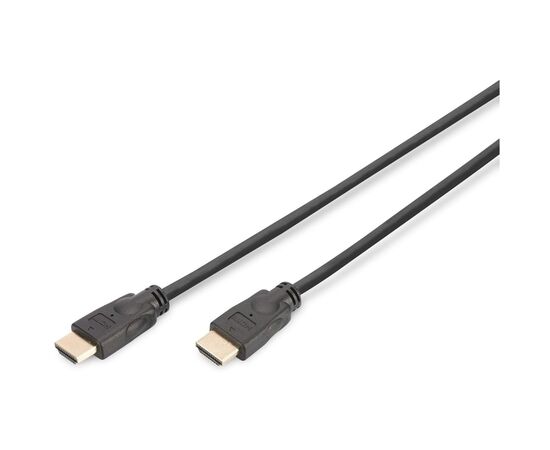 Кабель мультимедийный HDMI M to HDMI M 5.0m 4K60Hz Ethernet black Digitus (DK-330123-050-S)