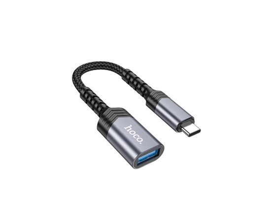 Переходник OTG USB 3.0 AF to USB-C gray HOCO (6942007608848)