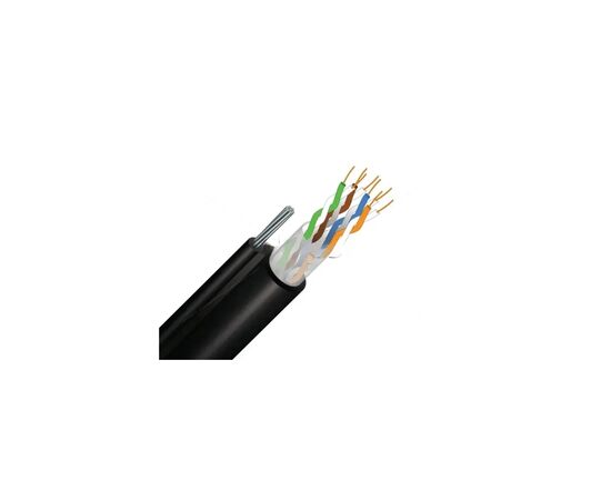 Кабель сетевой FinMark UTP CAT5e 4P 24AWG PE-M B 305m Drum, внешний, трос 7*0,5мм (279728)