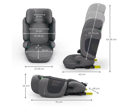 Автокрісло Kinderkraft Xpand 2 PRO i-Size Grey (KCXPPR02GRY0000) (5902533926480), зображення 3