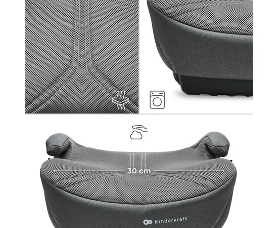Автокресло Kinderkraft i-Boost 2 Pro бустер Gray (KCIBOO02GRYPR00) (5902533929139), изображение 3