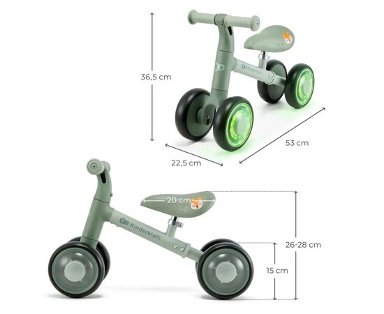 Беговел Kinderkraft Cutie Flash Green (KRCUFL00GRE0000) (5902533927975), изображение 2