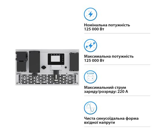 Солнечный инвертор Deye SUN-125K-PCS01HP3, 125кВт (SUN-125K-PCS01HP3), изображение 2
