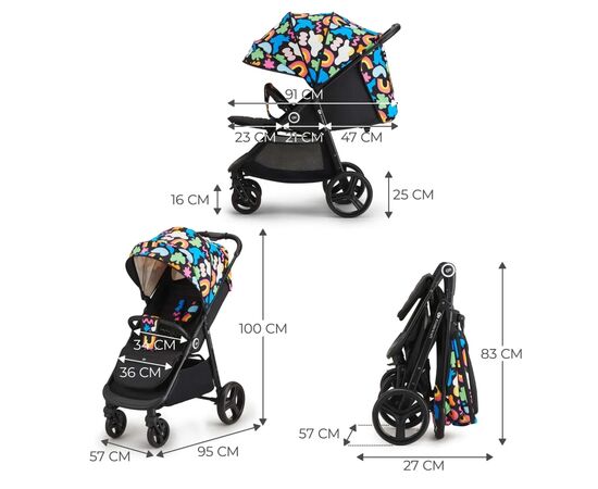 Коляска Kinderkraft Grande Plus Happy Shapes (KSGRAN00HAP0000) (5902533925568), изображение 11