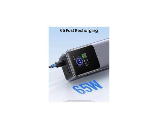 Батарея универсальная Ugreen 20000mAh 130W Nexode Smart Display with Built-in Cable (PB723 55365B), изображение 4