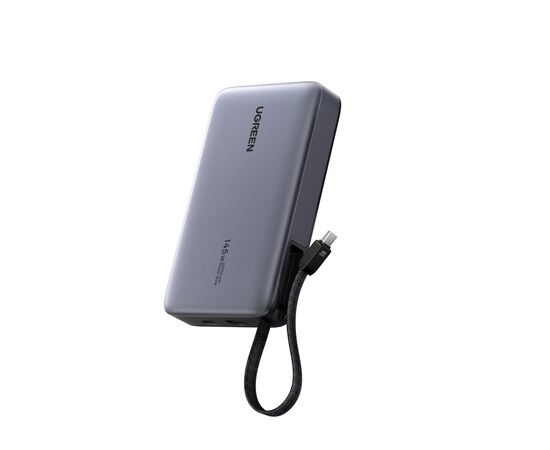 Батарея универсальная Ugreen 20000mAh 145W with Built-in Cable (PB551 55992B), изображение 2