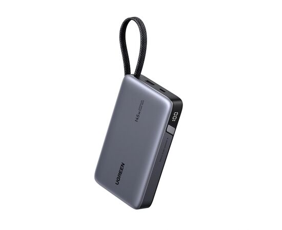 Батарея универсальная Ugreen 20000mAh 145W with Built-in Cable (PB551 55992B), изображение 3