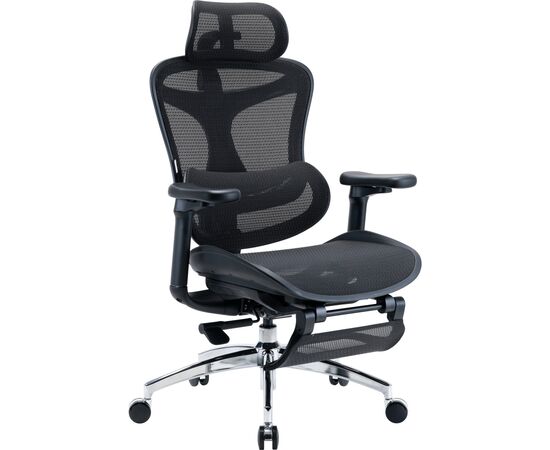 Офисное кресло Sihoo с подставкой для ног DORO C300L Mesh Black с подставкой для ног (DORO-C300L-A3-101-JT), изображение 3