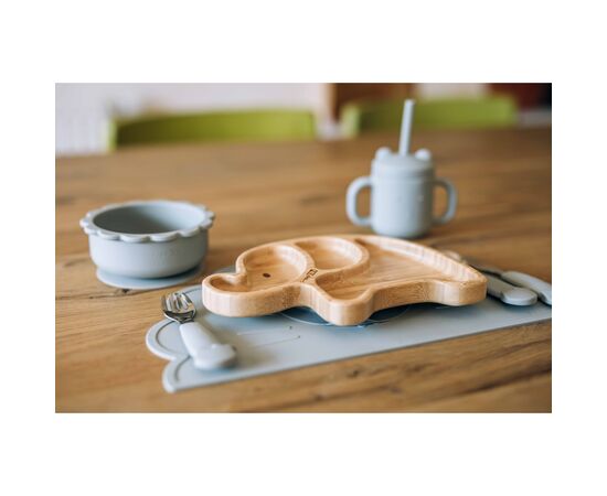 Набір дитячого посуду FreeON Lion силіконовий килимок для годування,, grey (46378), зображення 2