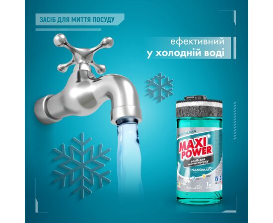 Средство для ручного мытья посуды Maxi Power Nanomatic 1 л (4820204703400), изображение 5