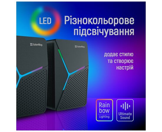 Акустическая система ColorWay CW-SPU01BK Black (CW-SPU01BK), изображение 7