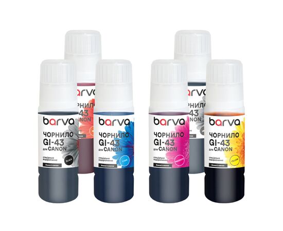 Чернила Barva Canon GI-43 SET 6x70 мл, OneKey (CGI43-070-MP)