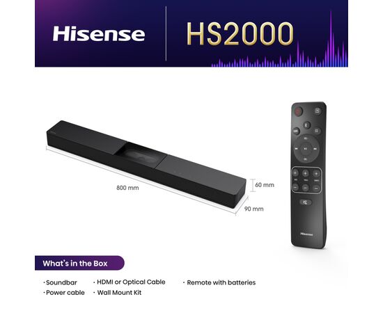 Акустическая система Hisense HS2000 Black (20014893), изображение 10