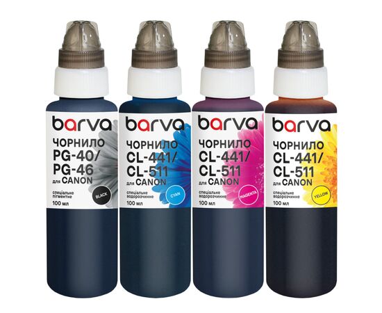 Чернила Barva Canon PG-40BK pigm + CL-41C/M/Y 4x100 мл, special (CPG40-100-MP)