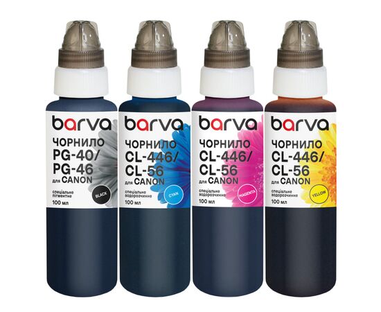 Чернила Barva Canon PG-46BK pigm + CL-56C/M/Y 4x100 мл, special (CPG46-100-MP)