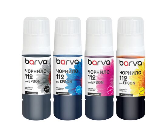 Чернила Barva Epson 112 4x70 мл, BK/C/M/Y special, pigment, OneKey (E112-070-MP)