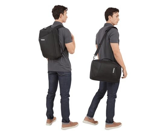Сумка для ноутбука Thule 15.6 Accent Recycled Convertible TACLB-2116 black 26x31x38 см (3205383), зображення 5