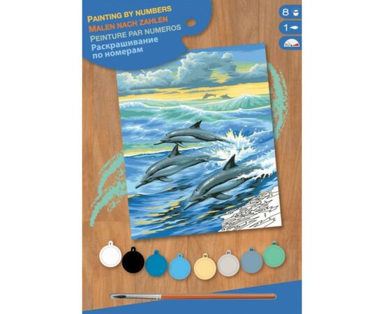 Набор для творчества Sequin Art PAINTING BY NUMBERS JUNIOR Dolphins (SA0031)