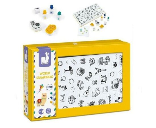 Набор для творчества Janod Штампы Мир 50 шт. (J07800), изображение 2