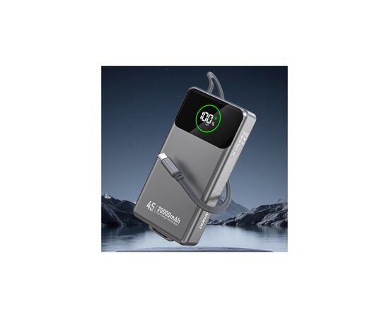 Батарея универсальная Dudao K31Pro 20000mAh 45W PD, QC, with built-in USB-C/Lightning cables (6977196682010), изображение 3