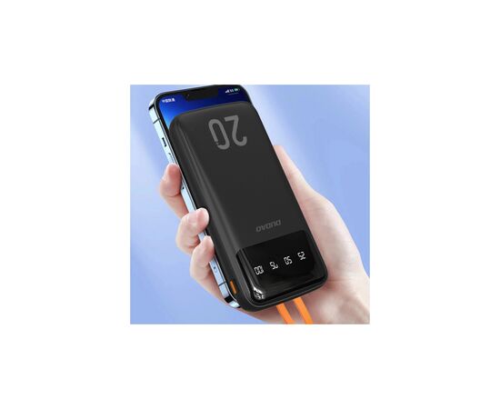 Батарея универсальная Dudao K6Pro+ 20000mAh 10W with USB-C/Lightning/MicroUSB/USB-A cables (6977196682393), изображение 2