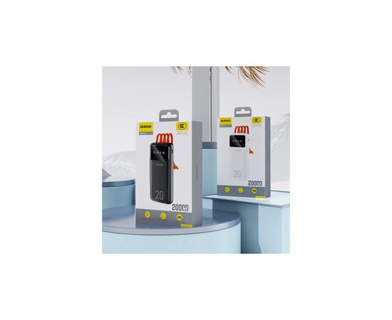 Батарея универсальная Dudao K6Pro+ 20000mAh 10W with USB-C/Lightning/MicroUSB/USB-A cables (6977196682393), изображение 4