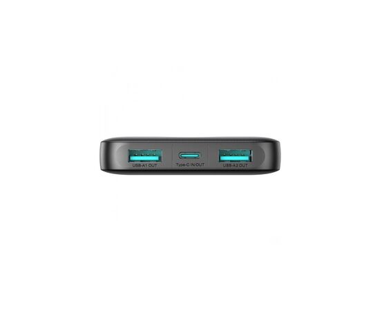 Батарея универсальная JOYROOM 10000mAh 12W 2*USB-A, USB-C In/Out, Black (JR-PBF12 / 6956116713256), изображение 3