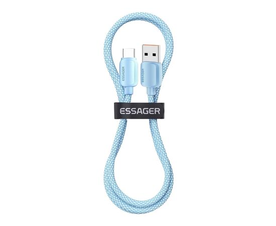 Дата кабель USB 2.0 AM to USB-C 1.0m 100W blue Essager (EXC7A-WL03-P), изображение 4