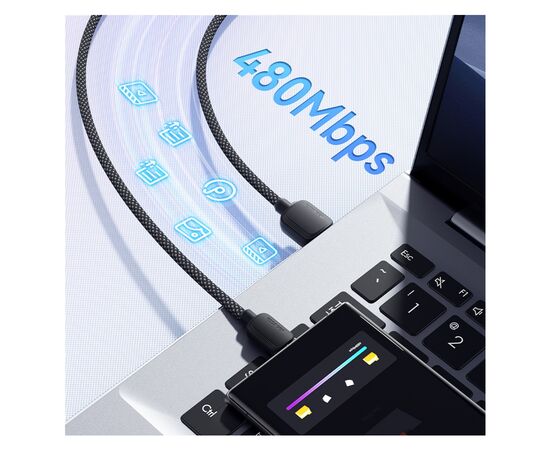 Дата кабель USB-C to Lightning 1.0m 20W black Essager (EXCTL-WL01-P), изображение 5