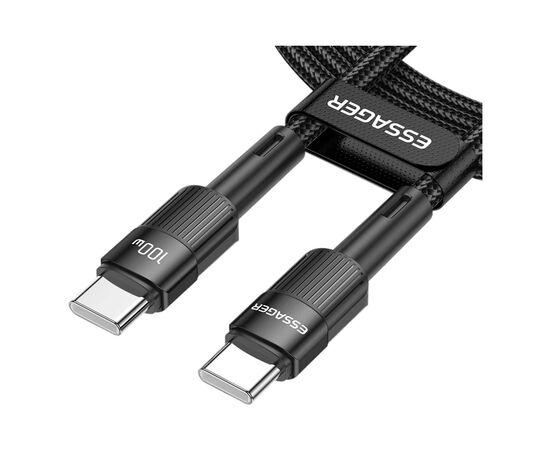 Дата кабель USB-C to USB-C 0.5m 100W black Essager (EXCTT1-XCB01), изображение 2
