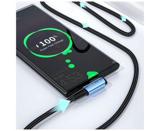 Дата кабель USB-C to USB-C 1.0m 100W black Essager (EXCTT1-CGWT01), изображение 2