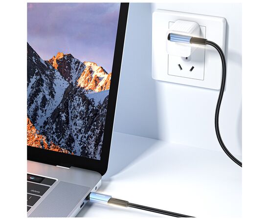 Дата кабель USB-C to USB-C 1.0m 100W black Essager (EXCTT1-CGWT01), изображение 3