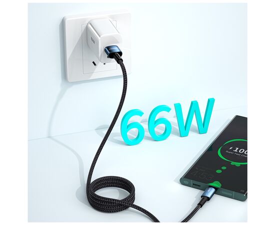 Дата кабель USB 2.0 AM to USB-C 0.5m 6A Essager (EXCT-CGB01), изображение 4