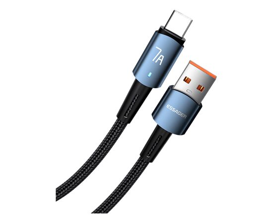 Дата кабель USB 2.0 AM to USB-C 1.0m 7A 100W blue Essager (EXC7A-CG03-P), изображение 2