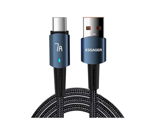 Дата кабель USB 2.0 AM to USB-C 1.0m 7A 100W blue Essager (EXC7A-CG03-P)