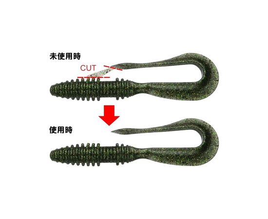 Силікон рибальський Keitech Mad Wag Mini 3.5'' (10 шт/уп) EA04 Violet (1551.07.66), зображення 2