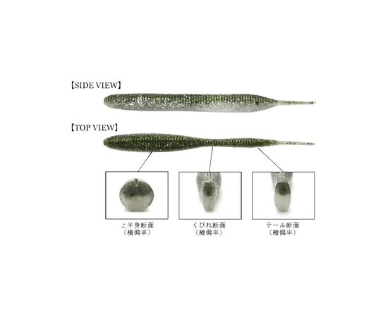 Силікон рибальський Keitech Sexy Impact 2.8" (12 шт/уп) EA15 grape chart red flk (1551.12.10), зображення 2