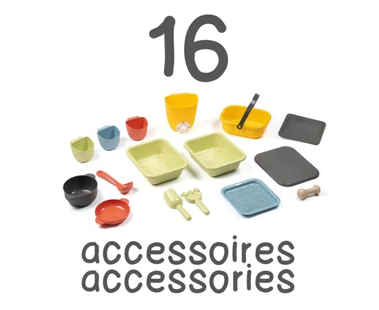 Игровой домик Smoby Life "Садівник" з кухнею та мийкою, 16 аксес., 132х144х140 см (7600810505), изображение 3