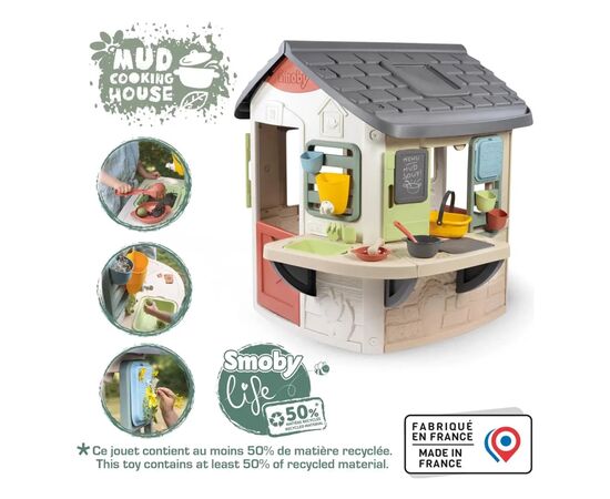 Игровой домик Smoby Life "Садівник" з кухнею та мийкою, 16 аксес., 132х144х140 см (7600810505), изображение 5
