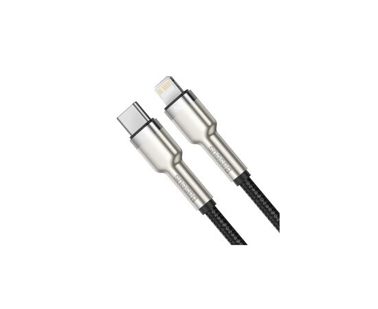 Дата кабель USB-C to Lightning 0.25m 20W Cafule Series Meta black Baseus (CATLJK-01), изображение 2